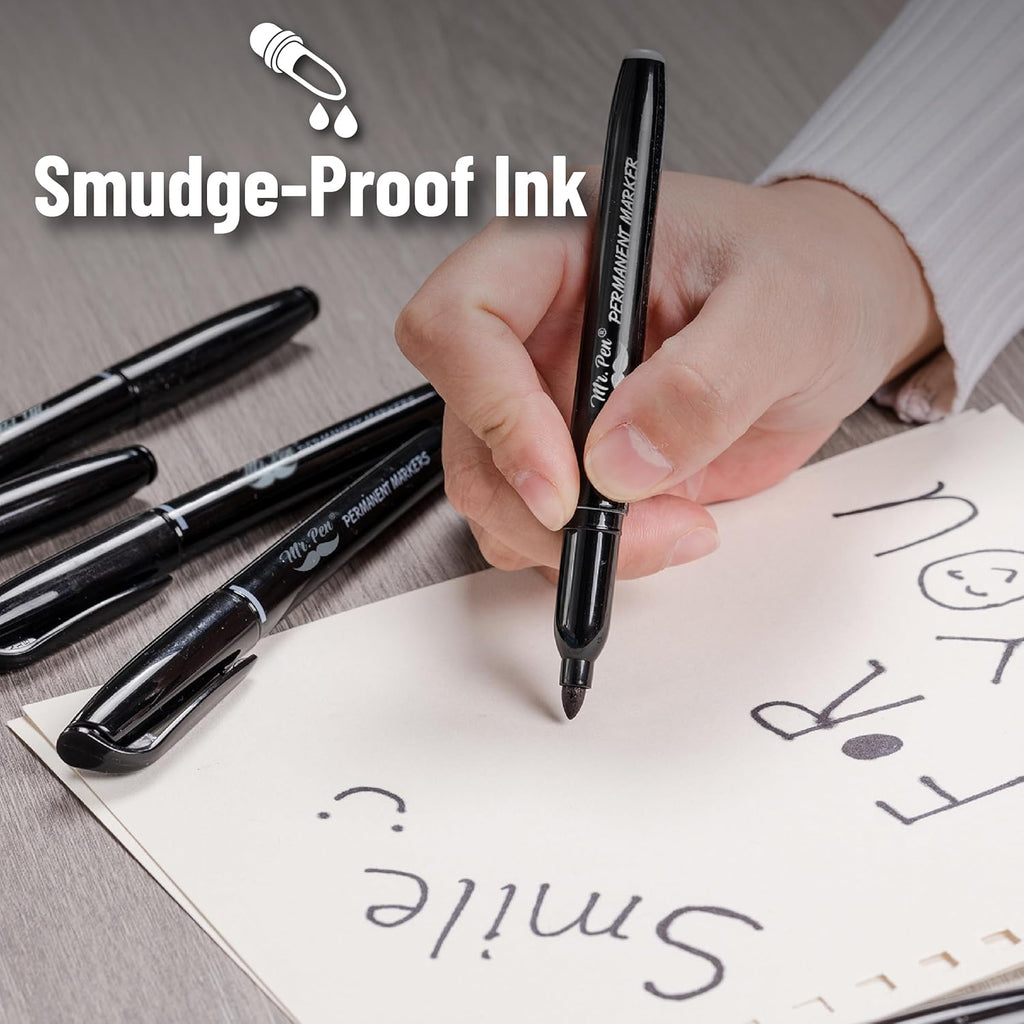 - Permanent Markers, 12 Pack, Black, Fine Tip, Black Markers | Fine Tip Markers