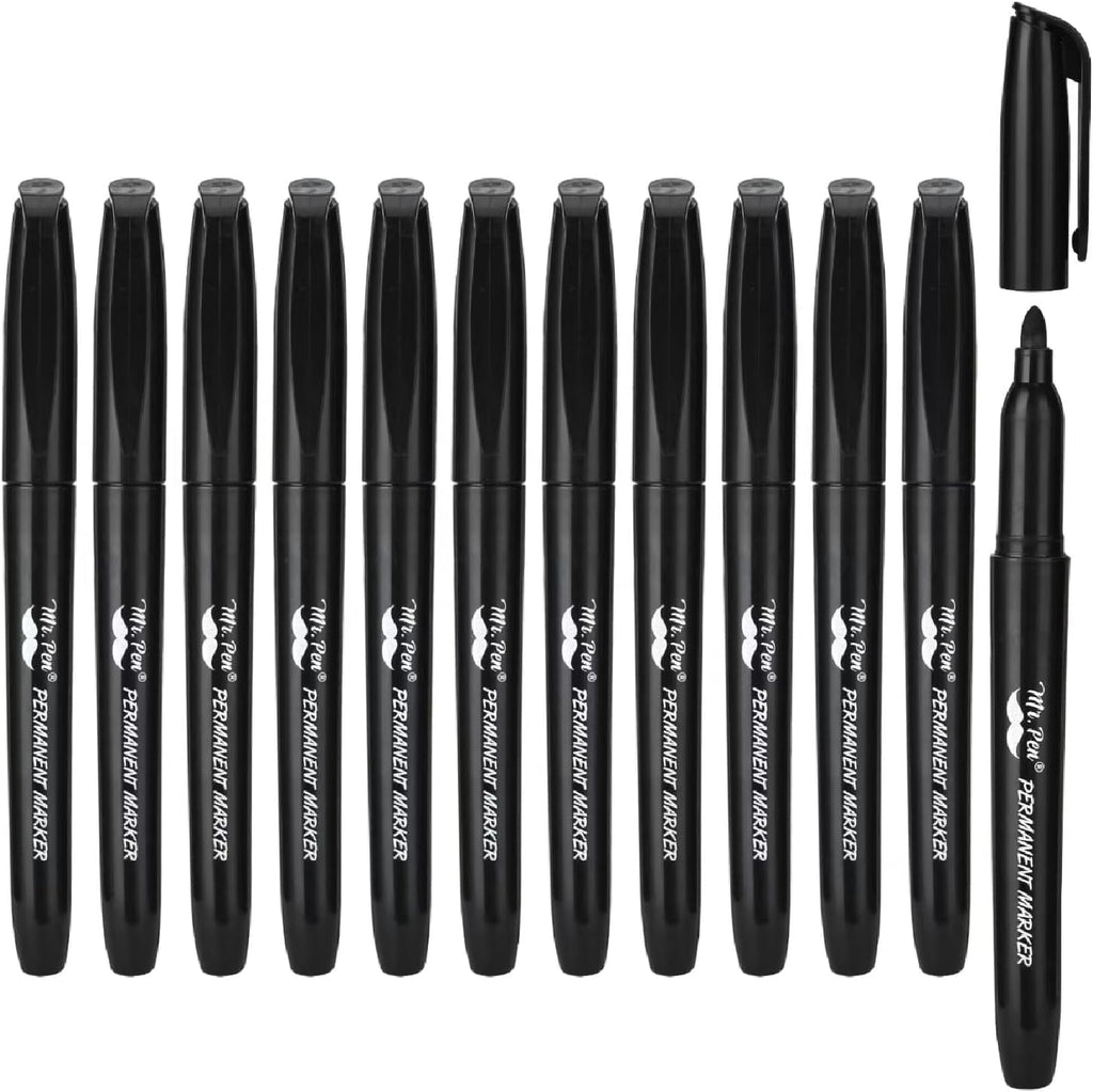 - Permanent Markers, 12 Pack, Black, Fine Tip, Black Markers | Fine Tip Markers
