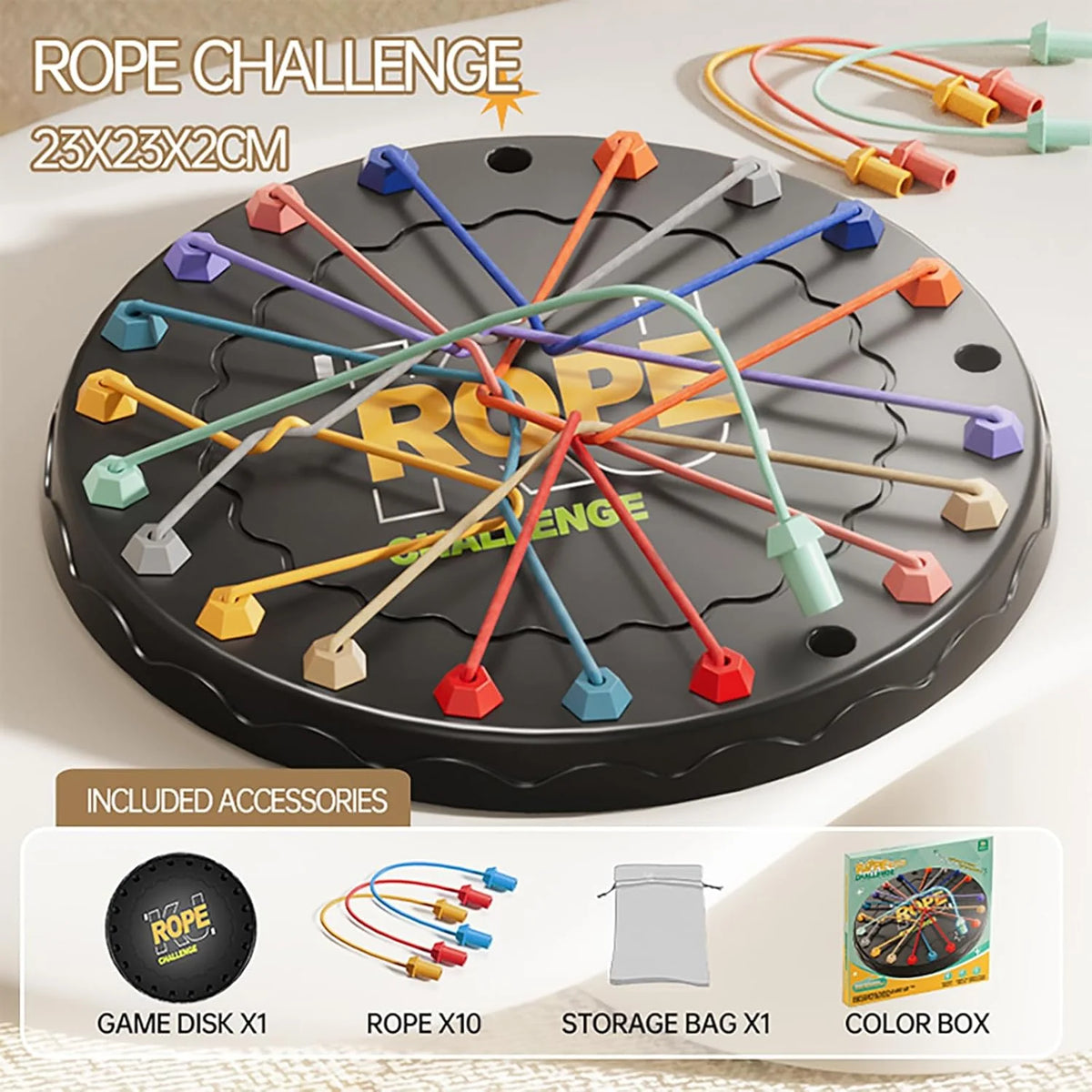 Untangling Puzzle Game, Educational Strategy Board Game for Kids & Adults, Family Travel Party Games with Multi-Level Challenges, Gifts for All Ages(Manual on Box)