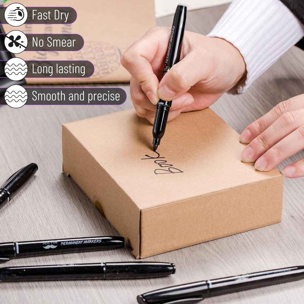 - Permanent Markers, 12 Pack, Black, Fine Tip, Black Markers | Fine Tip Markers