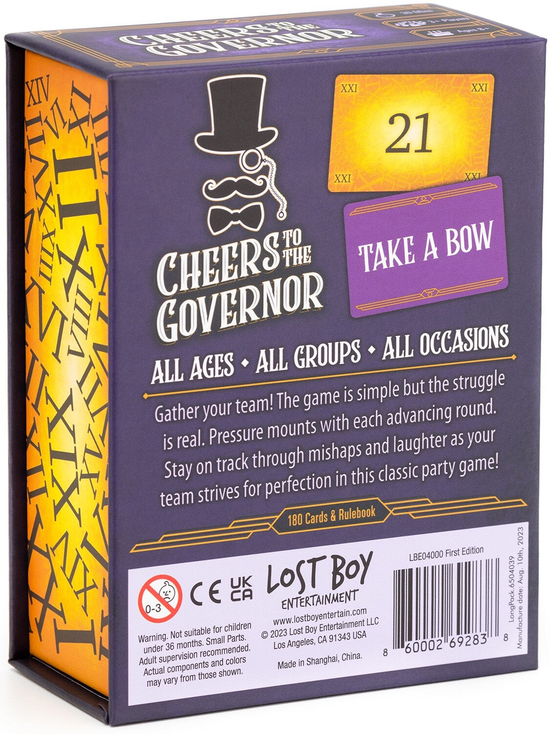 Cheers to the Governor – Card Games - Party Games - for Kids 8 and Up