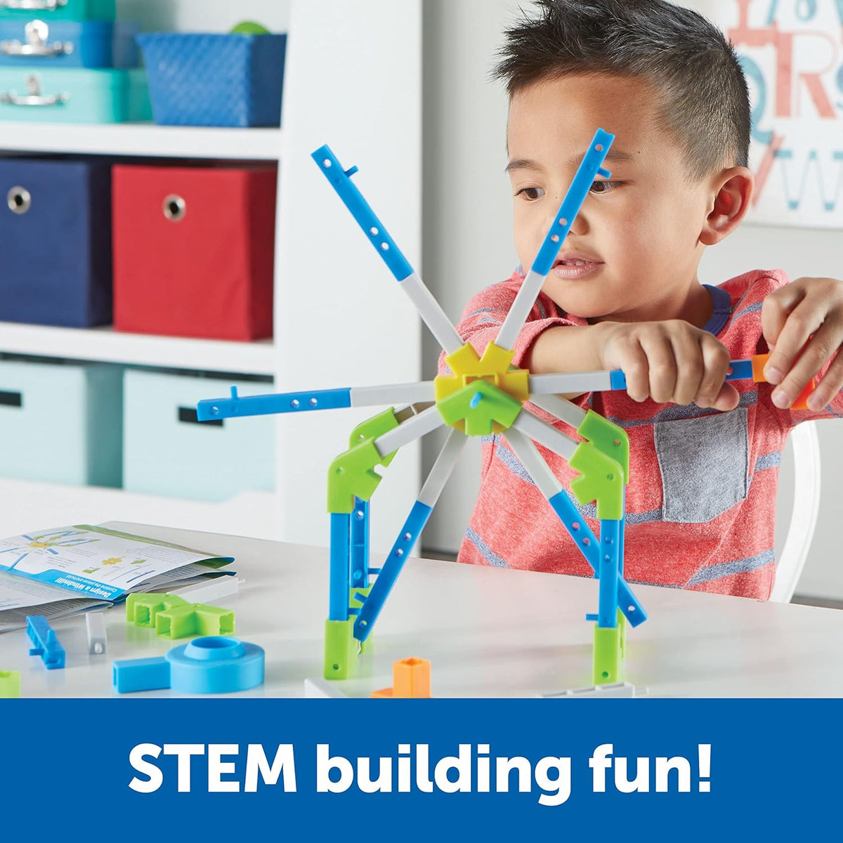 STEM Explorers Motioneering - 56 Pieces, Ages 5+STEM Toys for Kids, Brain Teaser Toys and Games, Kindergarten Games