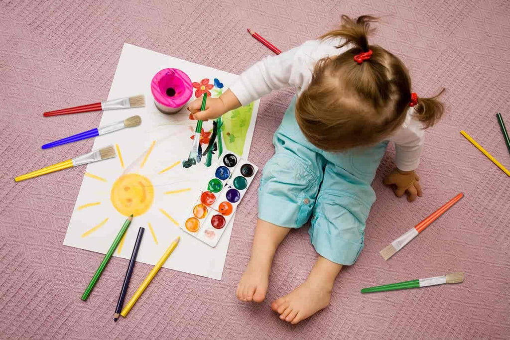 10Pcs Paint Brushes for Kids,  Kids Paint Brushes Toddler Large Chubby Brushes round and Flat Preschool Painting Brushes for Washable Paint Acrylic Paint