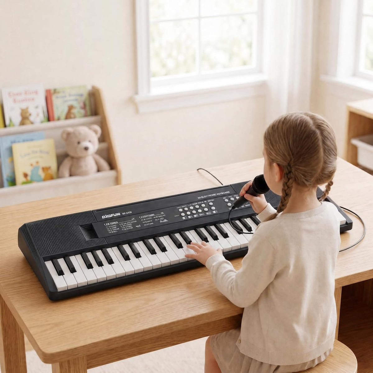 54-Key Kids Keyboard Piano, Electronic Musical Toy for Kids Ages 3+