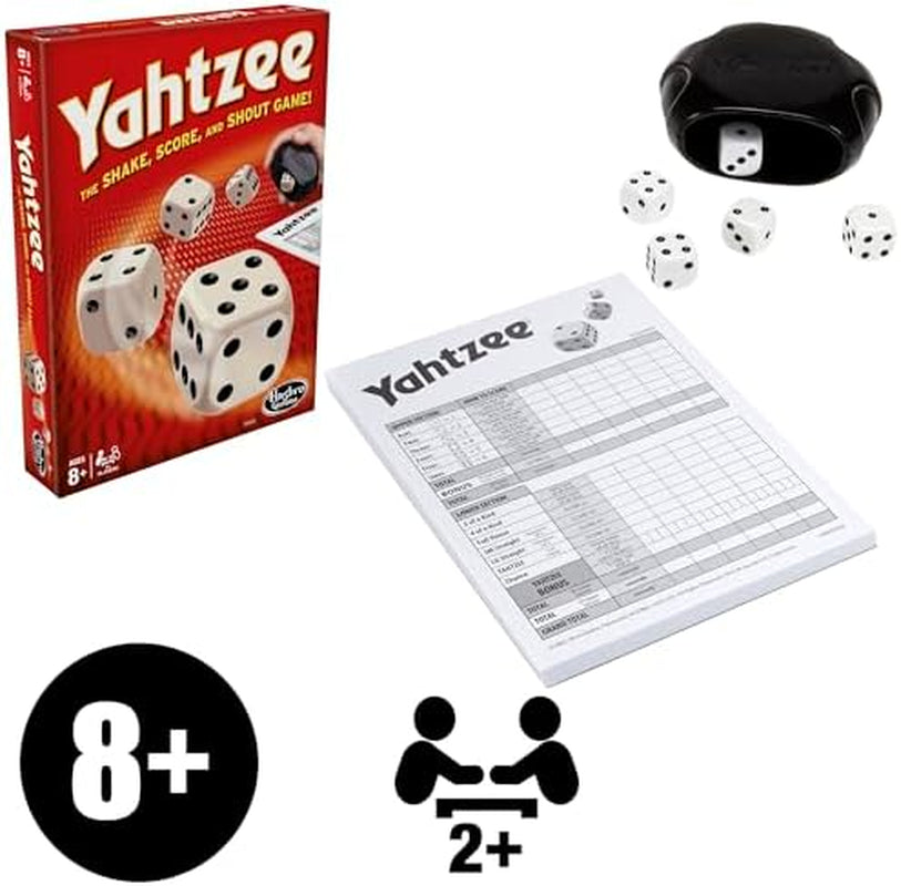 Yahtzee Game, Fast-Playing Dice Games for Kids, Teens, and Adults, Strategy Games, Family Games for Kids, 2 or More Players, Ages 8 and Up