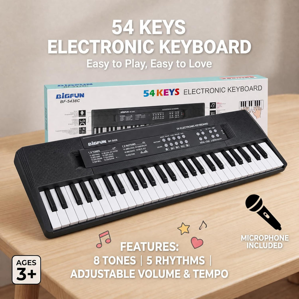 54-Key Kids Keyboard Piano, Electronic Musical Toy for Kids Ages 3+