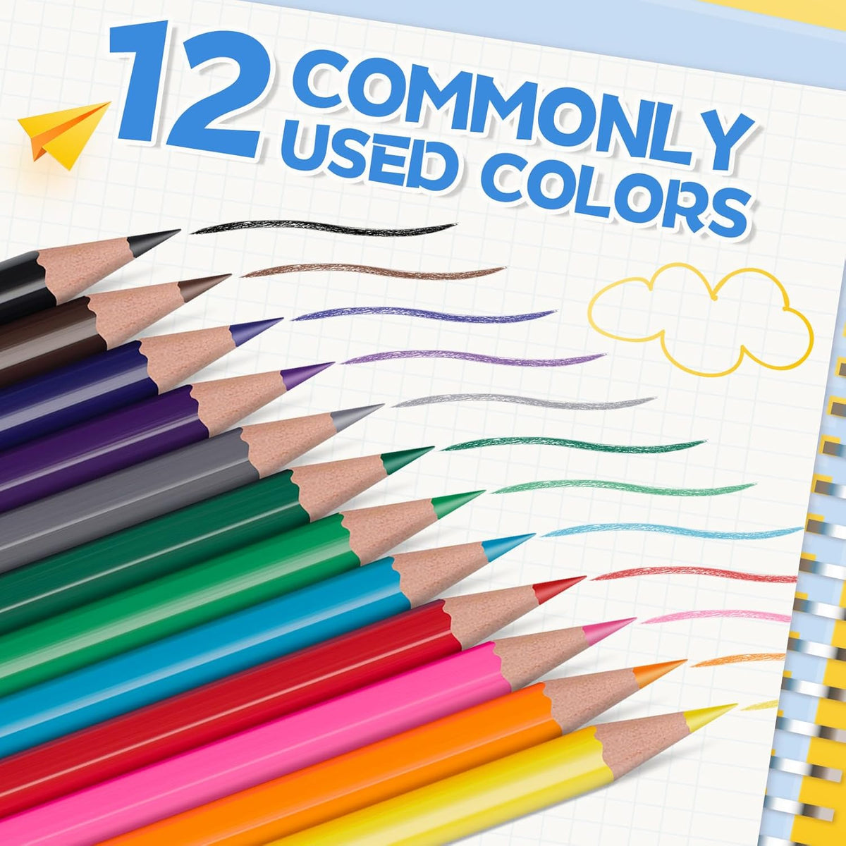 125 Pack Colored Pencils Bulk, Color Pencils for Kids Classroom, 1500 Count | 12 Vibrant Colors, Pre-Sharpened, Back to School Supplies, Teachers Classroom Essentials & Prizes, Art Supplies for Adults