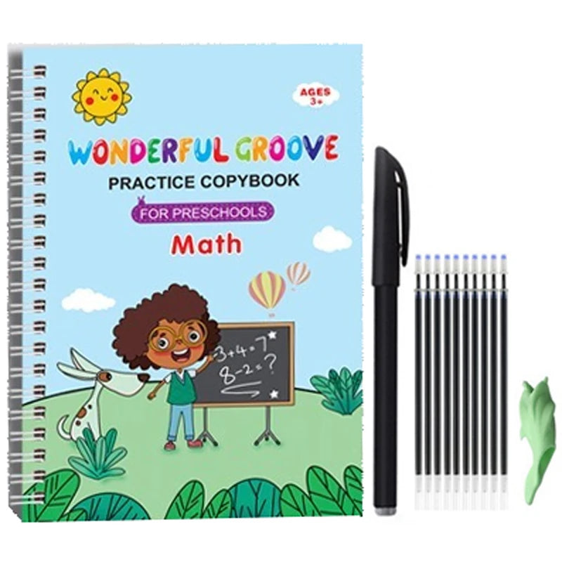 Copybooks Pen Magic Copy Book Free Wiping Writing Sticker Practice for Calligraphy Kids Learning Books Grooves Template Design
