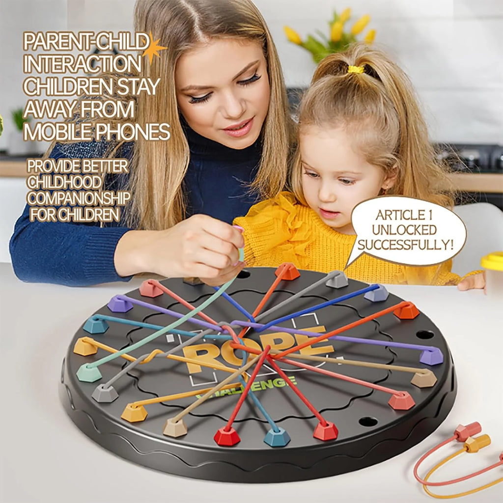 Untangling Puzzle Game, Educational Strategy Board Game for Kids & Adults, Family Travel Party Games with Multi-Level Challenges, Gifts for All Ages(Manual on Box)