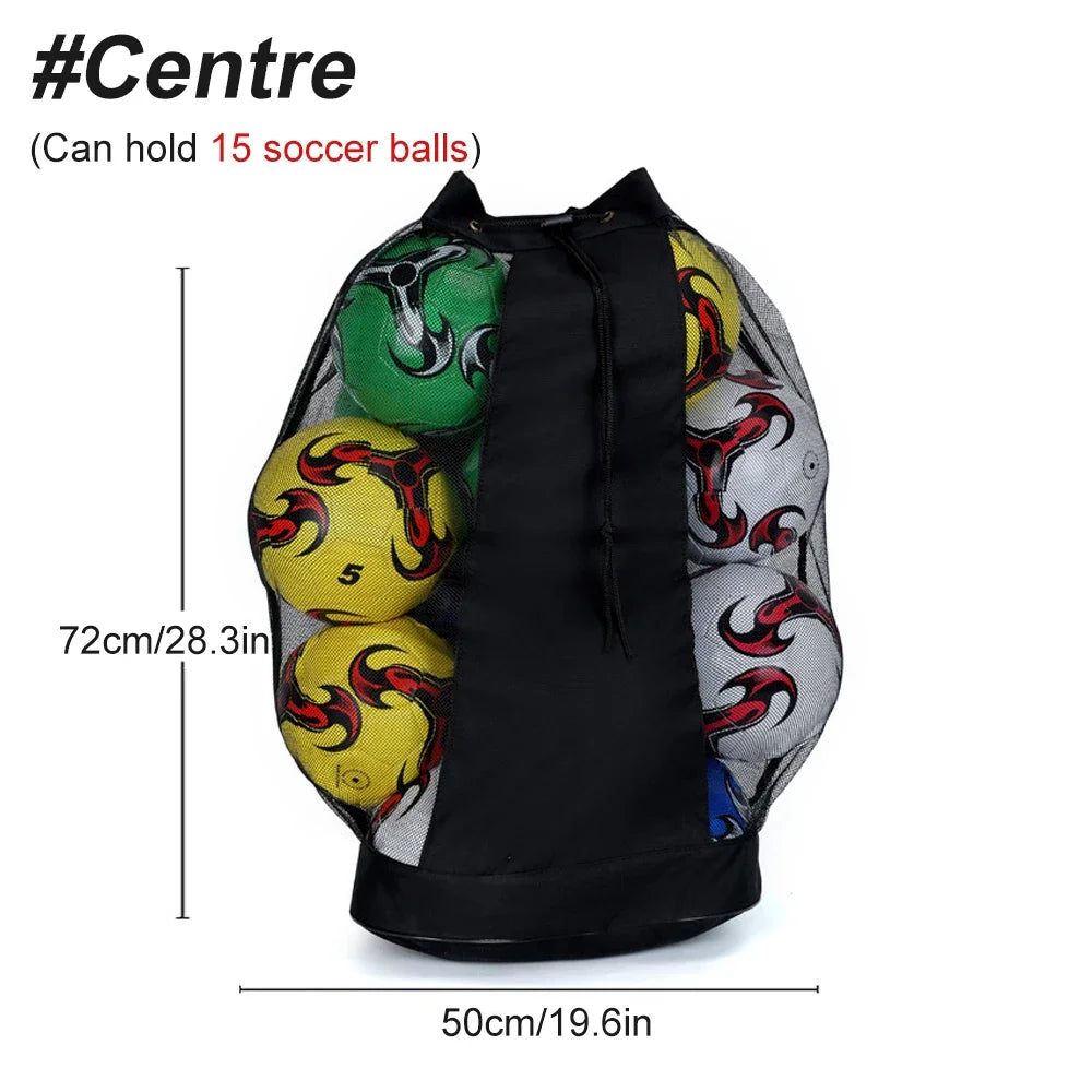 Heavy Duty Soccer Ball Net Bag, Drawstring Mesh Ball Bag, Sports Equipment Storage Organizer Hold for Gym,Cloth, Swimming Gears