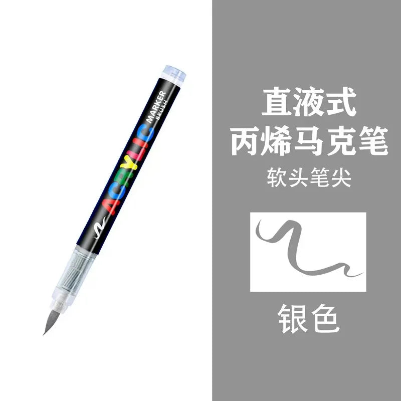 1-120 Colors Guangna Set Acrylic Paint Markers Brush Tip Paint Markers for Rock Painting Festival Gift DIY Art Markers