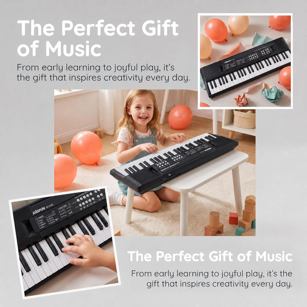 54-Key Kids Keyboard Piano, Electronic Musical Toy for Kids Ages 3+