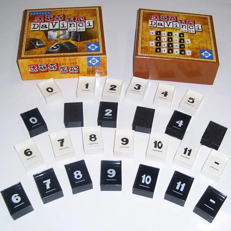 2-4 Players Party Games Da Vinci Code Puzzle Gametoys Board Games Reasoning Gift Toys for Kids Adult with Family Friends