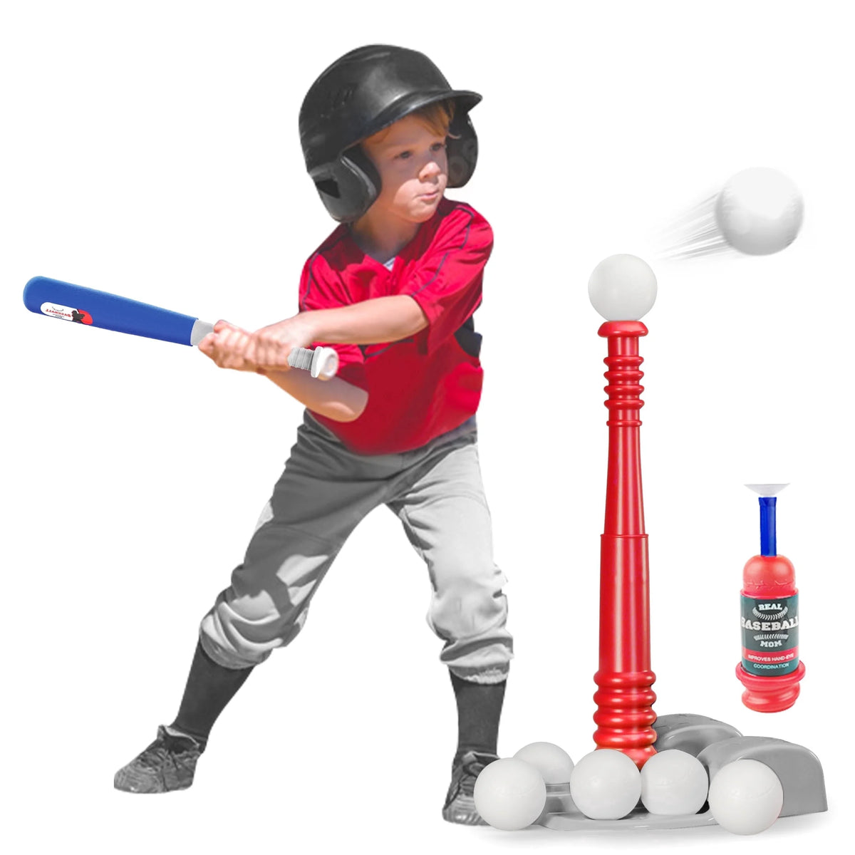 Kids T Ball Set for Ages 3-6, Outdoor T Ball Baseball Set for Boys Girls, Sports Toys for Kids Ages 3-6 6-8