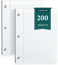 Loose Leaf Paper, 200 Sheets Notebook Paper, 8 X 10.5 College Ruled Paper, 3 Hole Punch Binder Paper, Lined Paper for 3 Ring Binders, College Ruled Paper, 8" X 10.5" Filler Paper