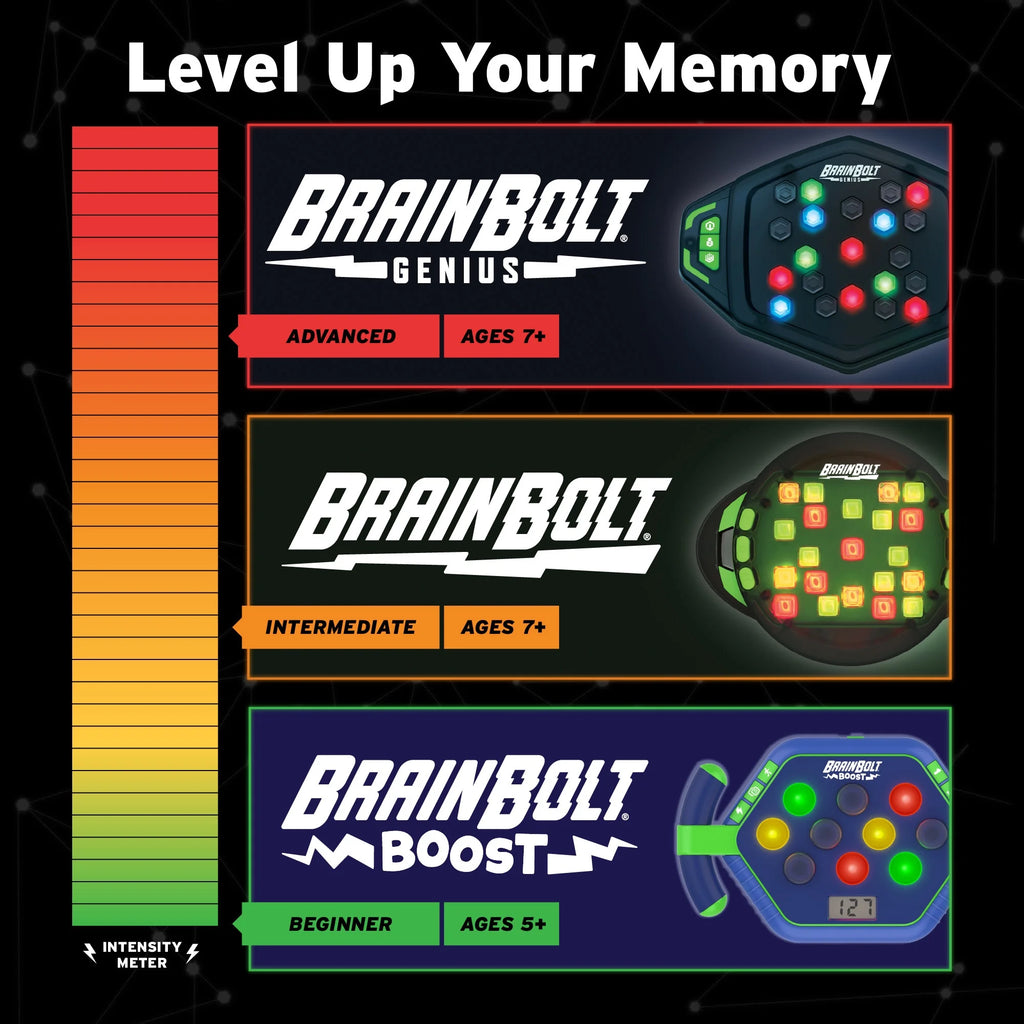 Brainbolt Boost Handheld Electronic Memory Game, Kids and Adults Ages 5+
