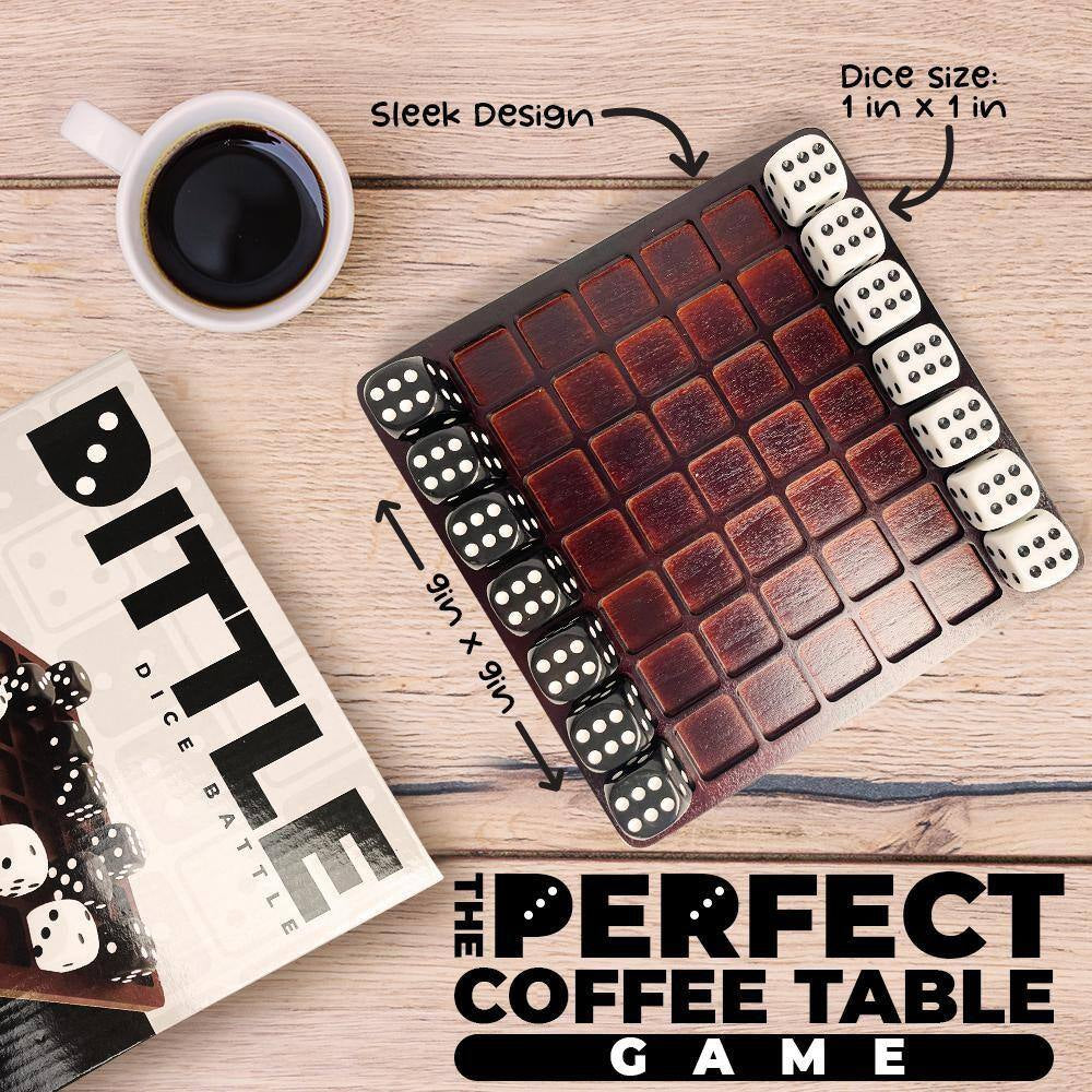 Dittle - Dice Battle to Ages 6 plus to Unique Wooden Coffee Table Games for Adults & Family to Best Board Games for Kids