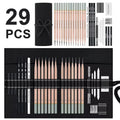 55 Drawing Kit Sketching Pencils Set,Portable Zippered Travel Case-Charcoal Pencils, Sketch Pencils, Charcoal Stick,Sharpener,Er