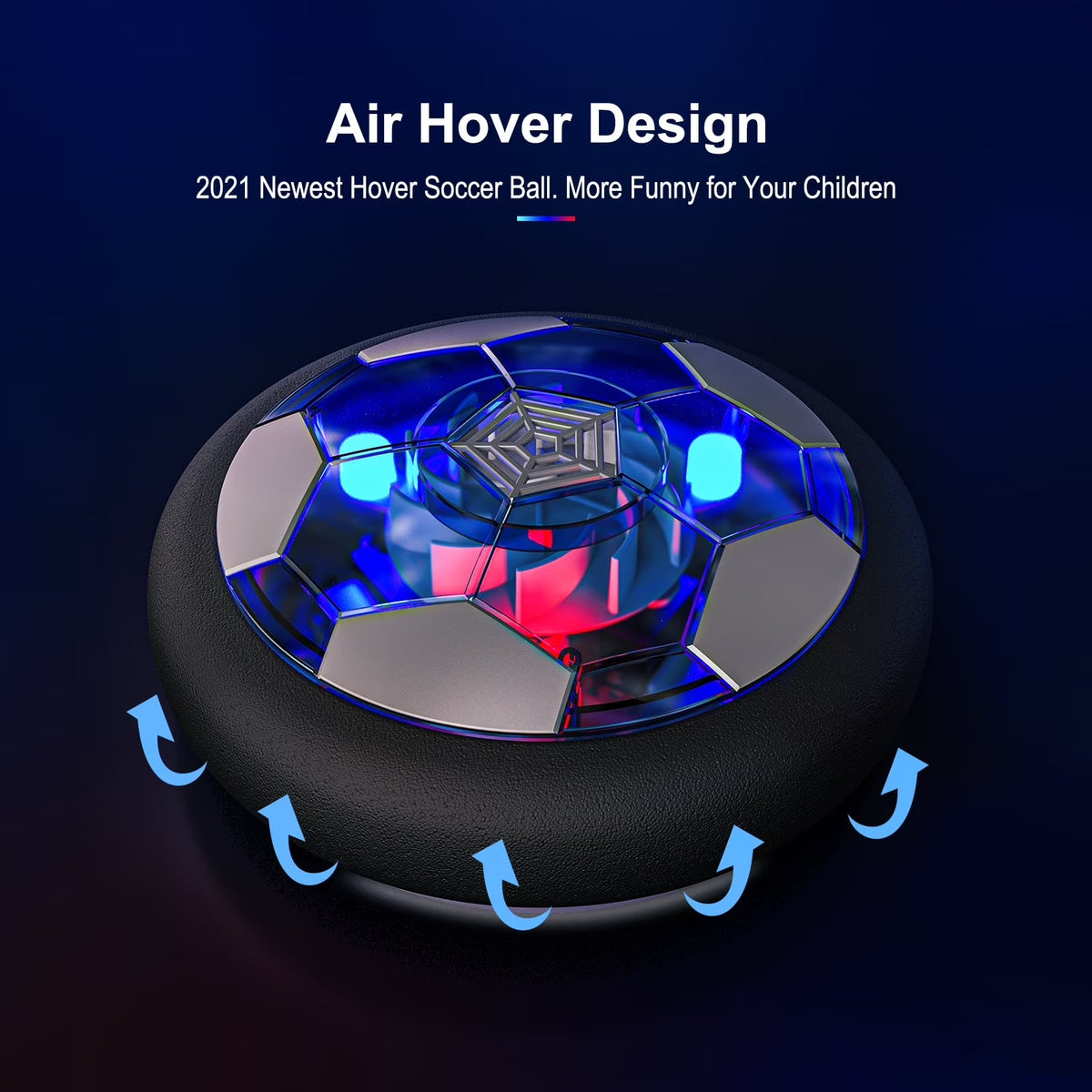 Hover Soccer Ball Set, 3-In-1 LED Soccer Hockey Bowling Set Indoor/Outdoor Toys, Gifts for 3 4 5 6 7 8+ Years Boy Girl