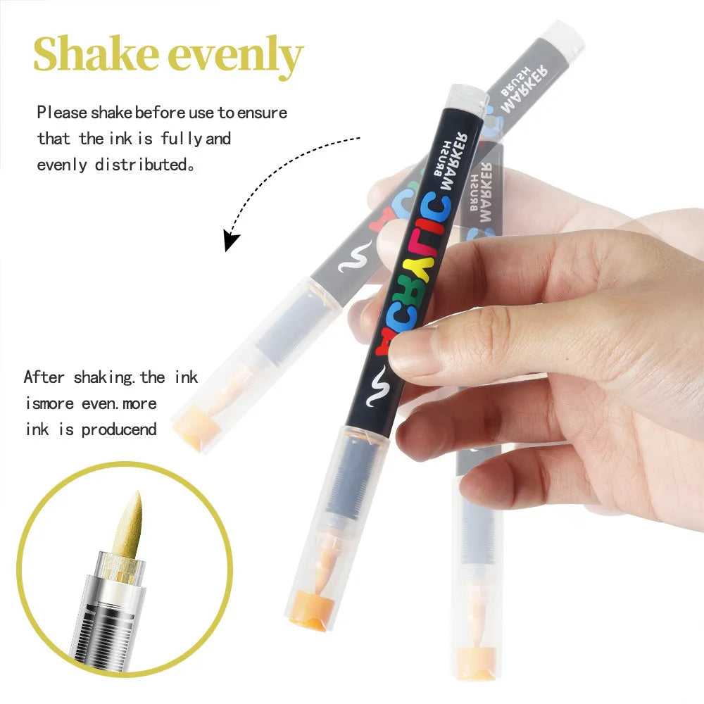 12-168 Colors Direct Liquid Marker Pen Set,Diy Hand Drawn,Graffiti Paint Art Acrylic Paint Pens,Perfect for Artist/Student