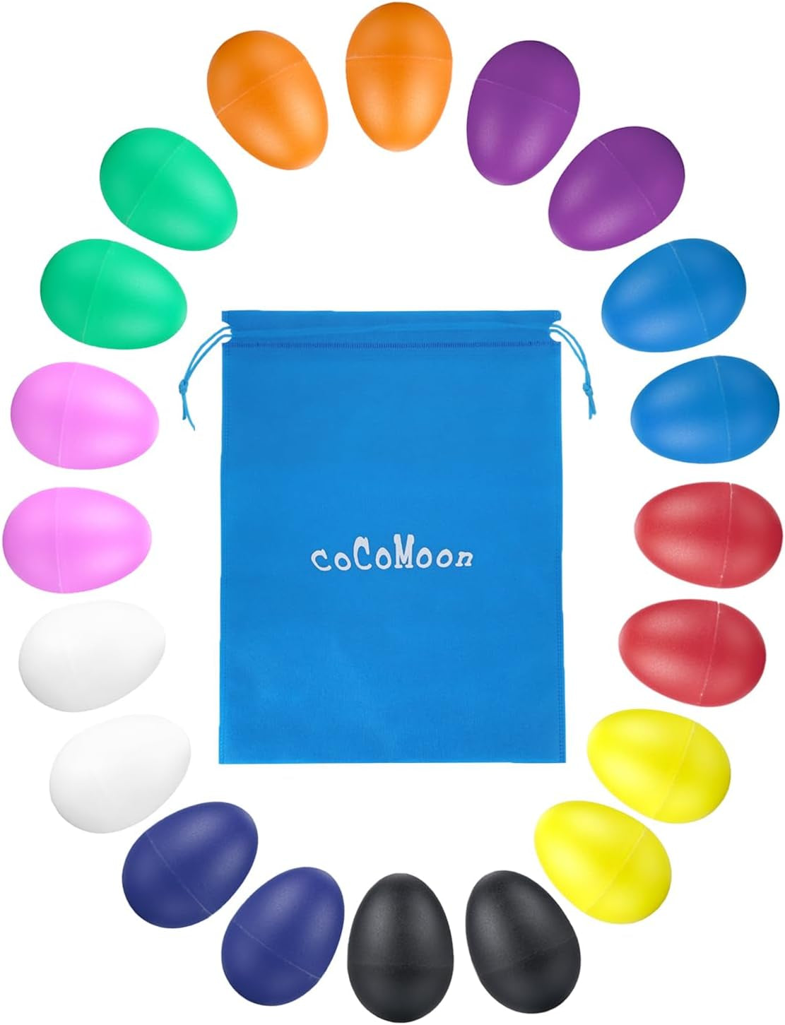 20Pcs Egg Shakers Musical Instruments, Kids Easter Percussion Toys | Easter Eggs Plastic Percussion Toys for Babies Kids Party Favors Colorful 10 Colors Sensory Early Learning Preschool Music