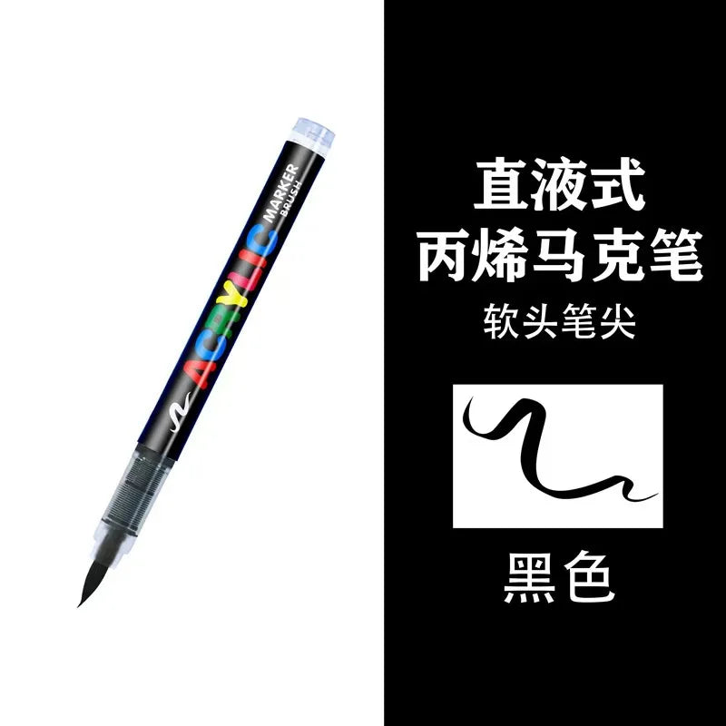 1-120 Colors Guangna Set Acrylic Paint Markers Brush Tip Paint Markers for Rock Painting Festival Gift DIY Art Markers