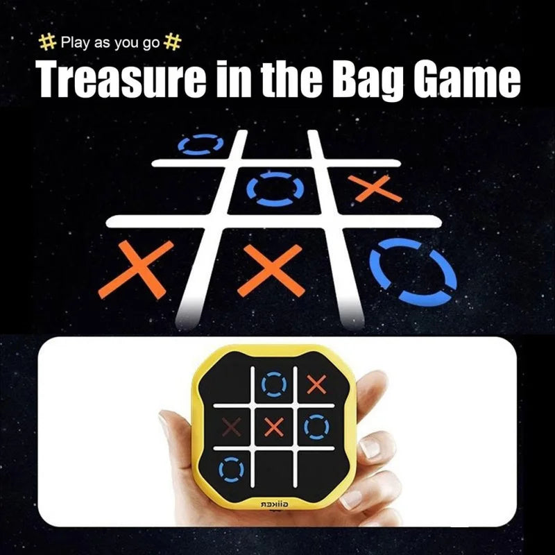 3 in 1 Tic Tac Toe Board Game Children Electronic Toy Gifts Crosses Game Memory Training Portable Travel Games for Kids Adult