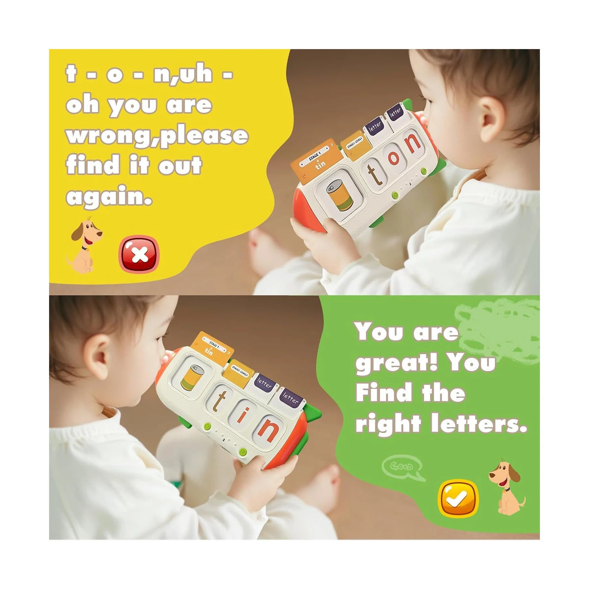 Alphabet Talking Flash Cards & Math Games for Kids 2-8, Speech Therapy Toys, ABC Learning Toys, 56 Math Flashcards & 106 CVC Word Games, Preschool Kindergarten Gifts for Boys & Girls