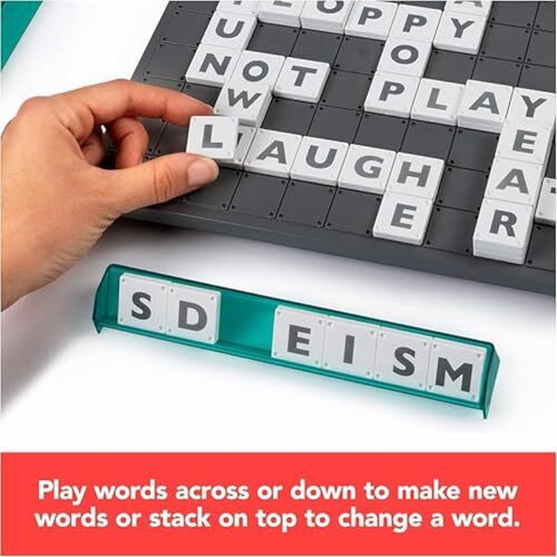 Upwords Game 2022 Version Strategic Word Building Board Game for All Ages