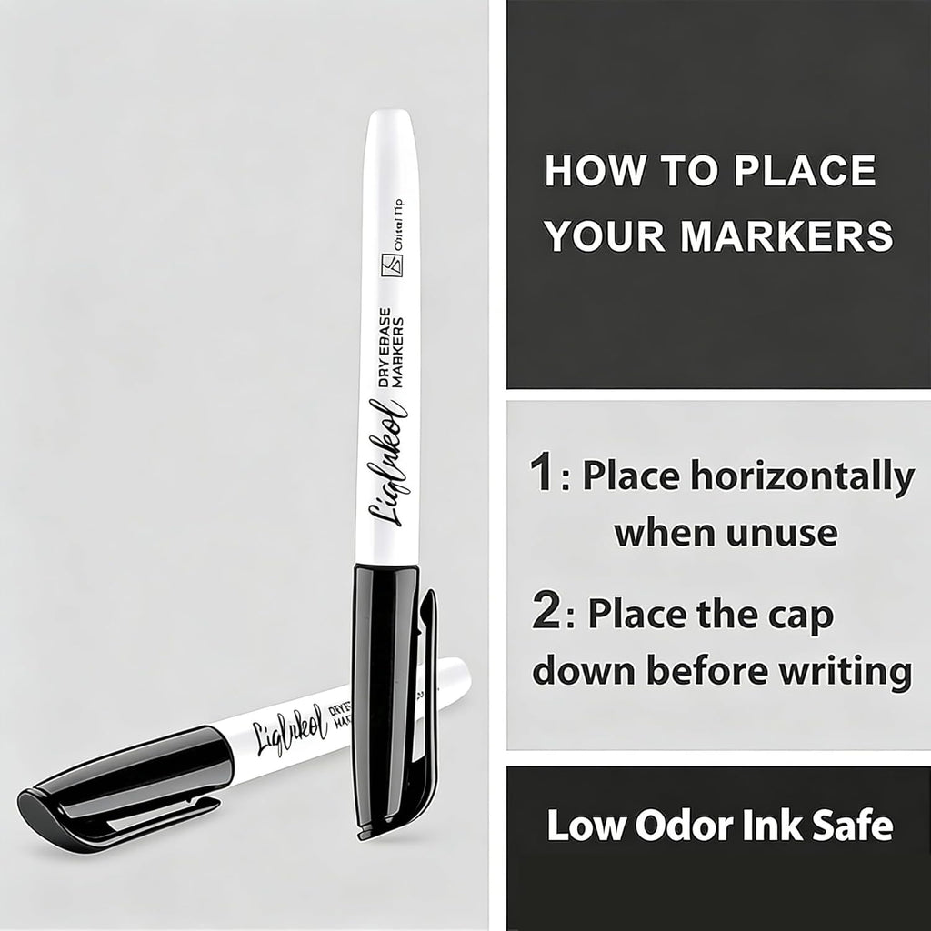 Dry Erase Markers Bulk, 144 Pack Black Whiteboard Markers, Chisel Point Low Odor Dry Erase Markers for School Office Home